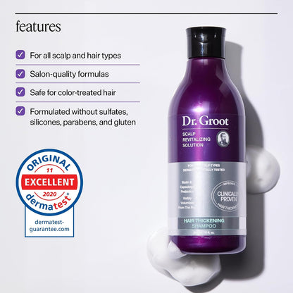 Dr. Groot Hair Thickening Shampoo, Korean Hair Care with Biotin