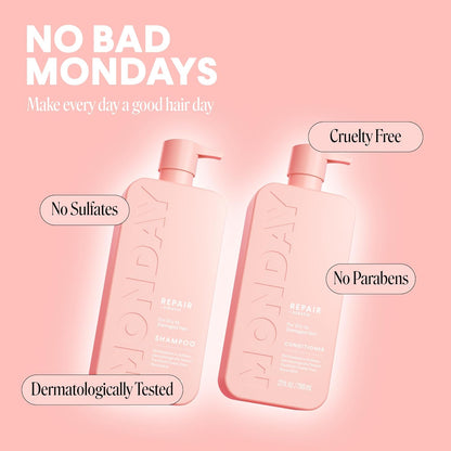 MONDAY HAIRCARE Repair Shampoo and Conditioner Set 798 ML for Dry to Damaged Hair