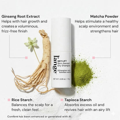 L'ANGE HAIR Sky Lift Non-Aerosol Dry Shampoo Powder | No White Residue | Balances Scalp &amp; Absorbs Excess Oil ..