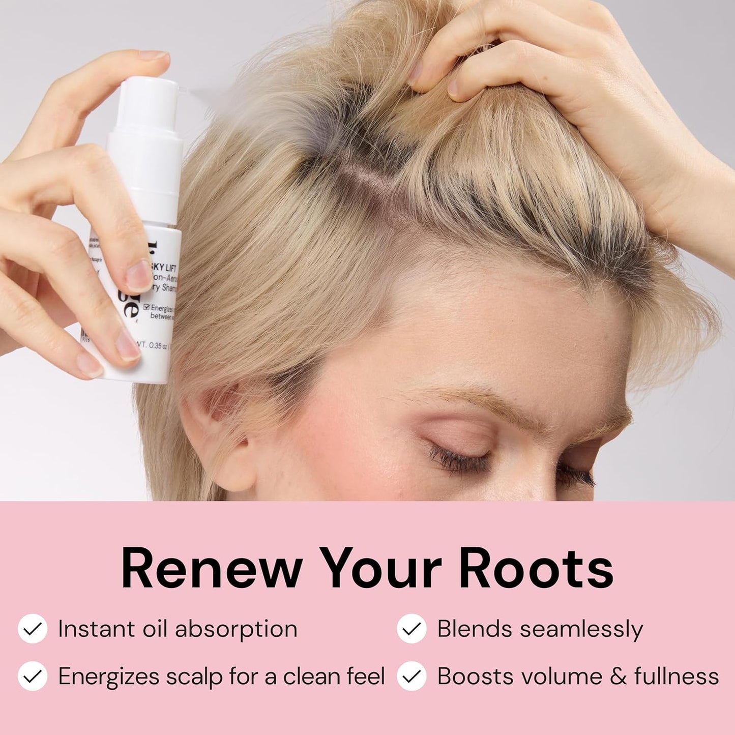 L'ANGE HAIR Sky Lift Non-Aerosol Dry Shampoo Powder | No White Residue | Balances Scalp &amp; Absorbs Excess Oil ..