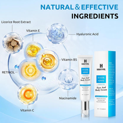 HANYWIL Dark Spot Remover for Face &amp; Body Serum-Tested Skin Tone Evenser (2.0 Fl Oz)