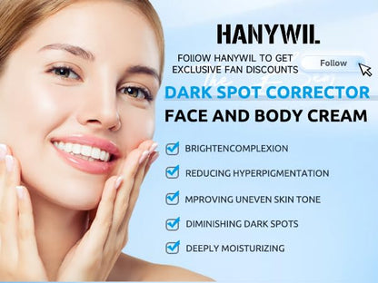 HANYWIL Dark Spot Remover for Face &amp; Body Serum-Tested Skin Tone Evenser (2.0 Fl Oz)