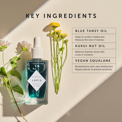 HERBIVORE Lapis Blue Tansy Facial Oil | Skin-Balancing, For Acne Prone Skin