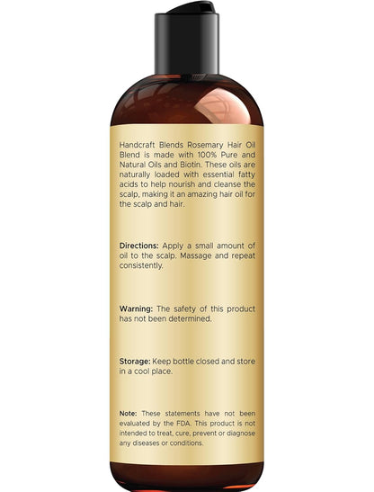 Handcraft Blends Rosemary Oil for Hair 8 Fl Oz | Nourishing Hair Oil | 100% Pure and Natural | Rosemary, Castor, Jojoba, and Batana ..