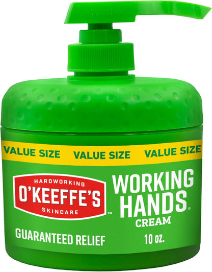O'Keeffe's Working Hands Hand Cream in a Pumpable Jar for Extreme Dryness – 10oz Pump (1 Pack)..