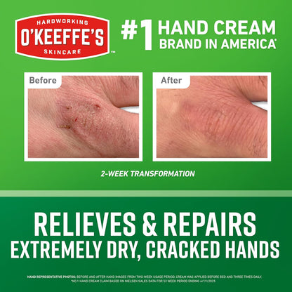 O'Keeffe's Working Hands Hand Cream in a Pumpable Jar for Extreme Dryness – 10oz Pump (1 Pack)..