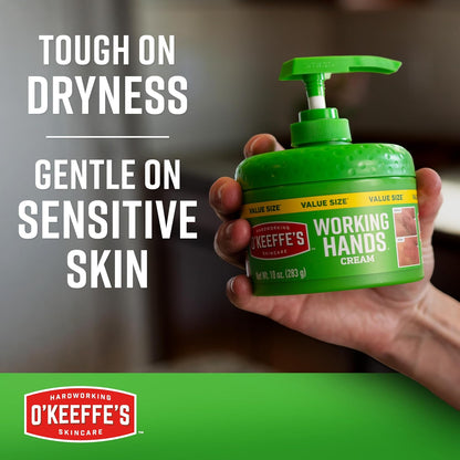 O'Keeffe's Working Hands Hand Cream in a Pumpable Jar for Extreme Dryness – 10oz Pump (1 Pack)..