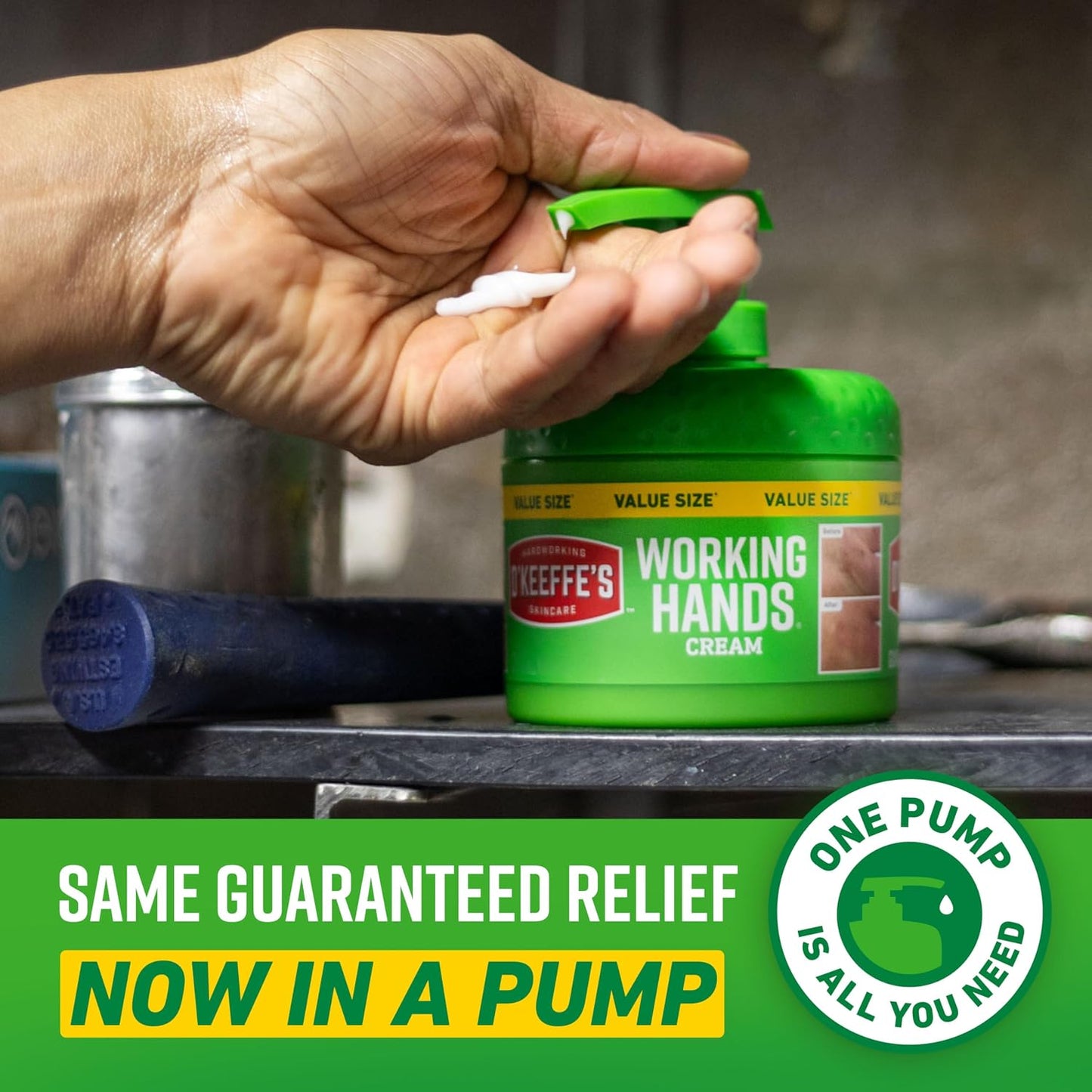 O'Keeffe's Working Hands Hand Cream in a Pumpable Jar for Extreme Dryness – 10oz Pump (1 Pack)..