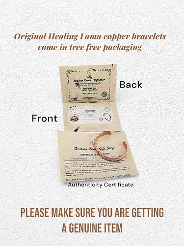 Healing Lama™ Hand Forged 100% Copper Bracelet. Made with Solid and High Gauge Pure Copper