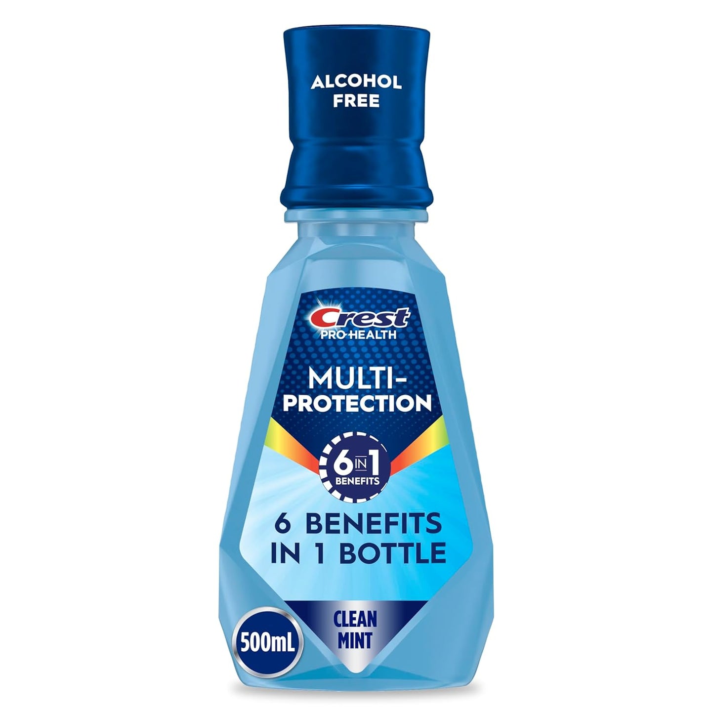 Crest Pro Health Advanced Multi-Protection Mouthwash, Alcohol Free, Extra Deep Clean Fresh Mint, 500 mL (16.9 Fl Oz), Pack of 4