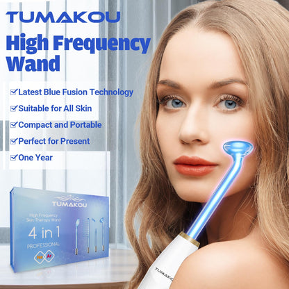 High Frequency Facial Device - TUMAKOU Blue High Frequency Facial Wand..