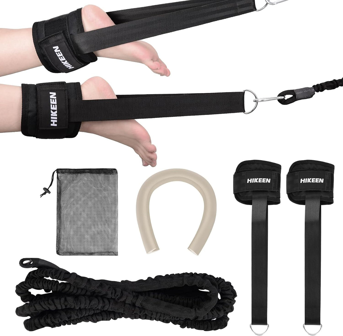 Hikeen Swimming Training Belt - 4M Tether for Swim in Place, Stationary Harness..