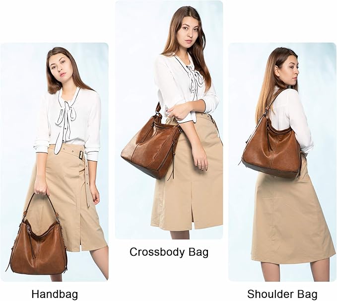 Hobo Crossbody Bag for Women, Designer Shoulder Purse Handbags