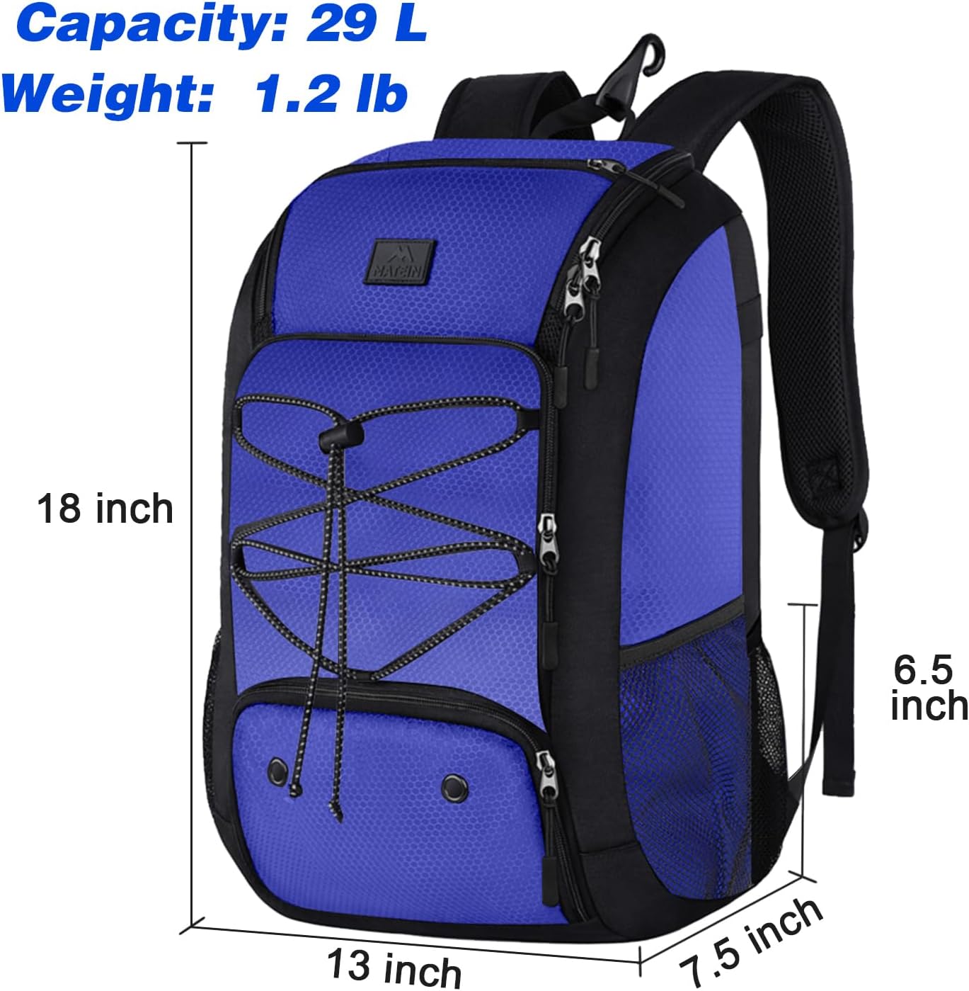 MATEIN Baseball Backpack, Softball Bat Bag with Shoes Compartment for Youth (Blue)