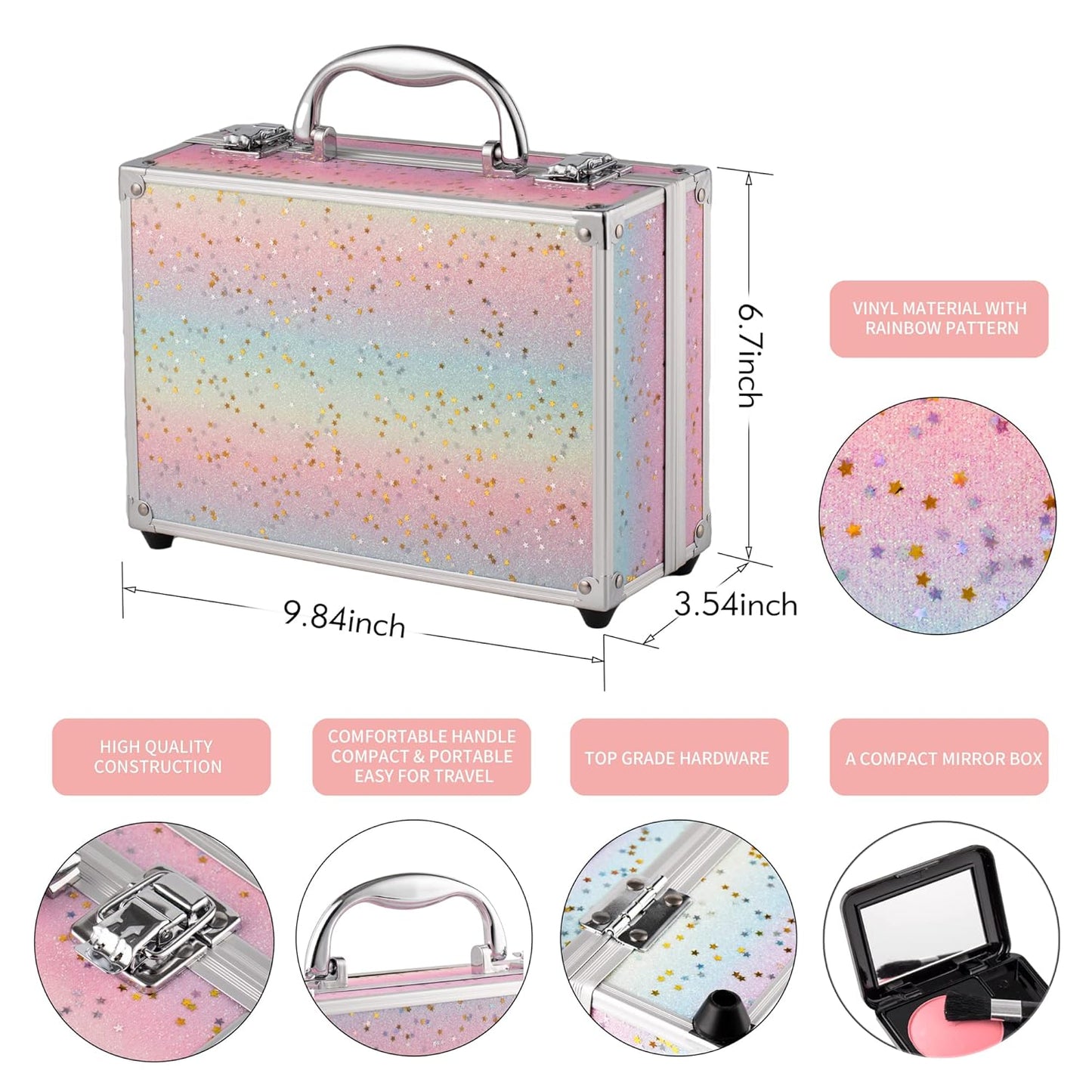 Hot Sugar Makeup Kit for Teenager Girls - Full Starter Cosmetics Set with Eye Shadow Lip Balm Blush Lip..