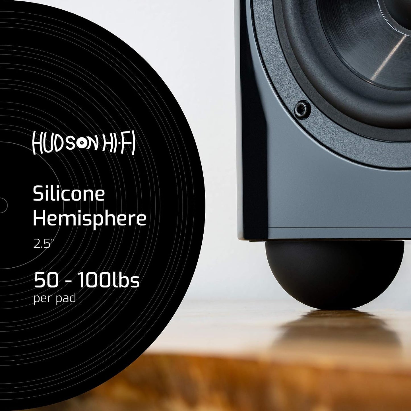 Hudson Hi-Fi Speaker Isolation Feet (4-Pack, 2.5")..