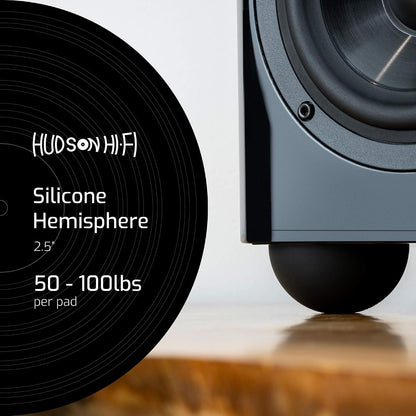 Hudson Hi-Fi Speaker Isolation Feet (4-Pack, 2.5")..