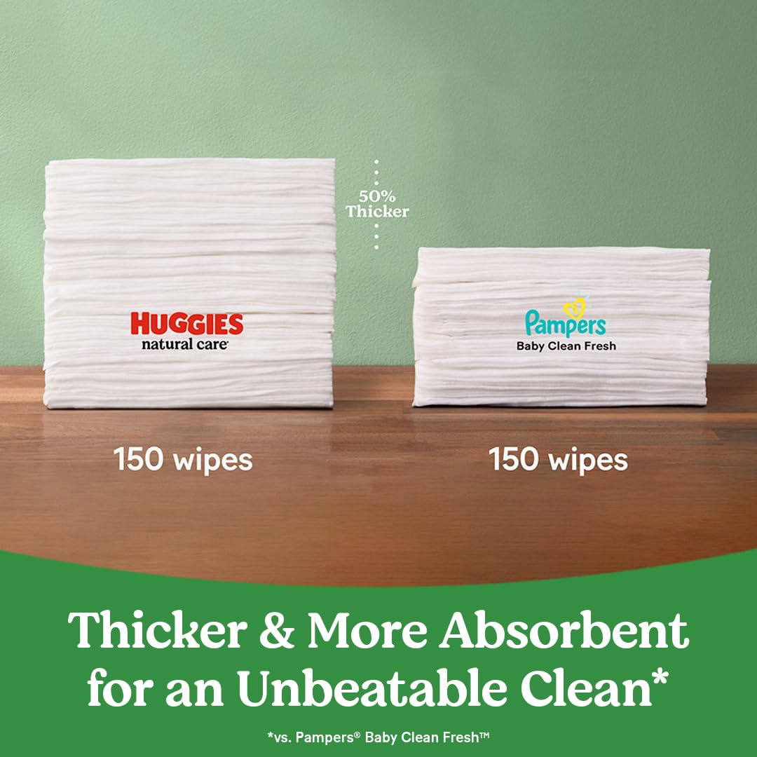 Huggies Natural Care Sensitive Baby Wipes, Unscented, Hypoallergenic, 99% Purified Water..