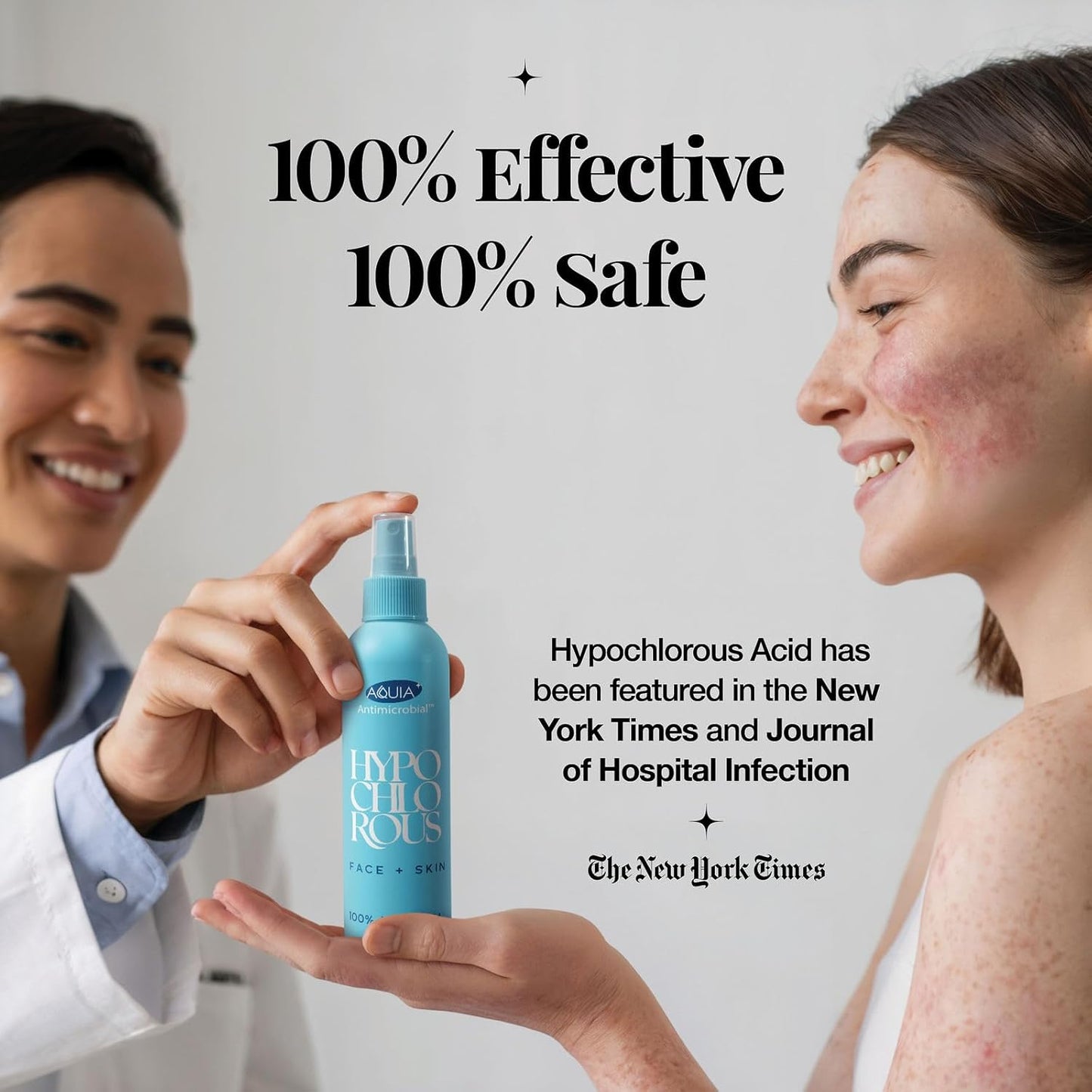 Hypochlorous Acid Spray for Face and Skin; Facial Cleanser | 32oz Refill Face Mist Hypochlorous Acid Spray for Skin, Acne, Rash, Eczema, Wound
