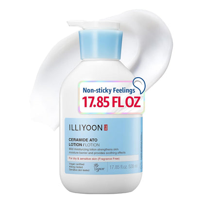 ILLIYOON Ceramide Ato Lotion 528ml(17.85oz) | Daily Moisturizing Lotion for All Skin Types
