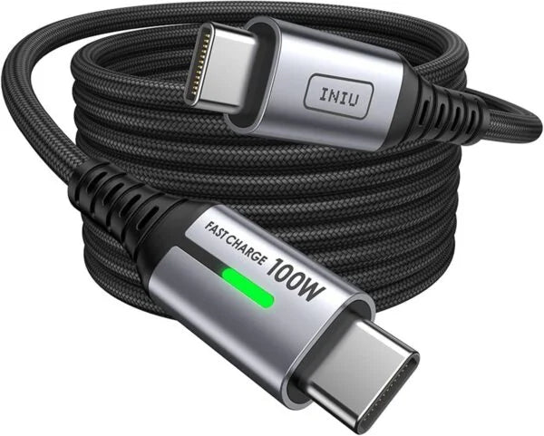 NIU USB C Cable, [6.6ft/2m] 100W PD USBC to USBC Charger Cable Fast Charging
