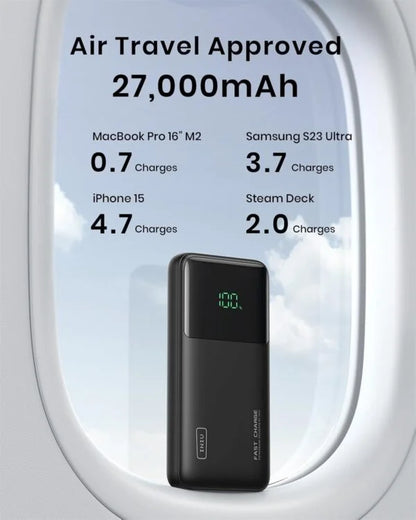 INIU 140W Laptop Power Bank, Flight-Safe 27000mAh High Capacity Portable Charger