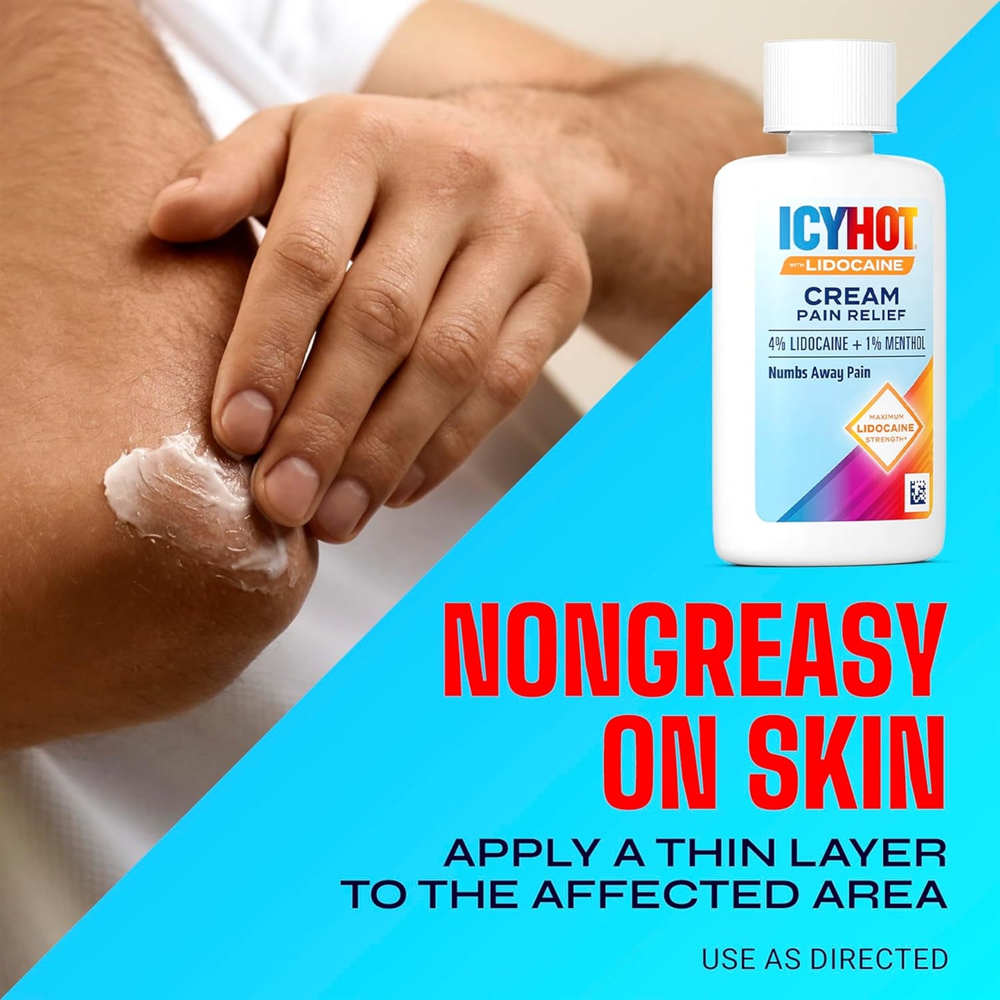 Icy Hot Max Strength Pain Relief Cream with Lidocaine Plus Menthol, 2.7 Ounces