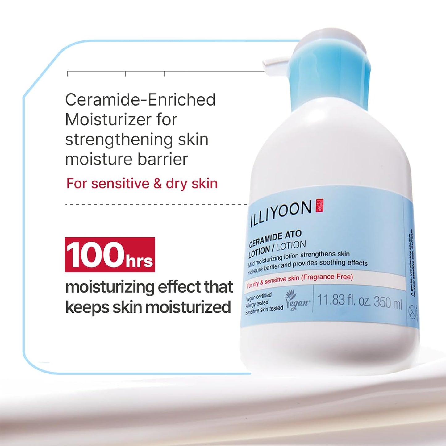 Illiyoon Ceramide Ato Concentrate Cream | Moisturizer for Dry &amp; Sensitive Skin, 100hr Lasting Hydration, For Face & Body..