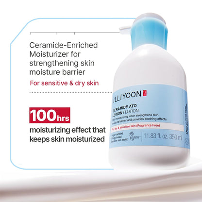 Illiyoon Ceramide Ato Concentrate Cream | Moisturizer for Dry &amp; Sensitive Skin, 100hr Lasting Hydration, For Face & Body..