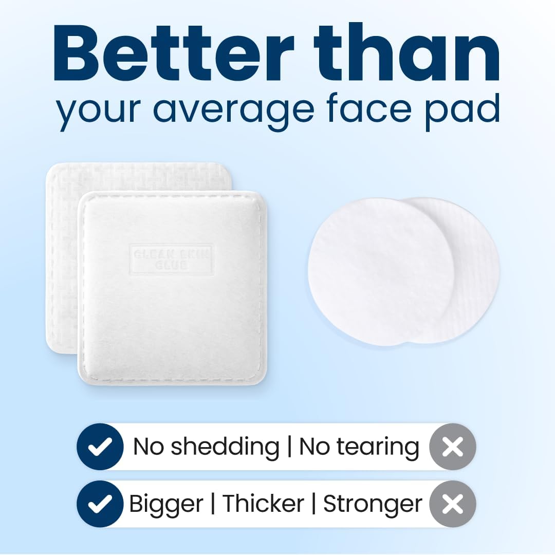 Clean Skin Club Clean² Pads 2.0 [NEW &amp; Improved Edges] Guaranteed Not to Shed &amp; Tear, Unique Triple Layers, Textured Side &amp; Ultra Soft Side..