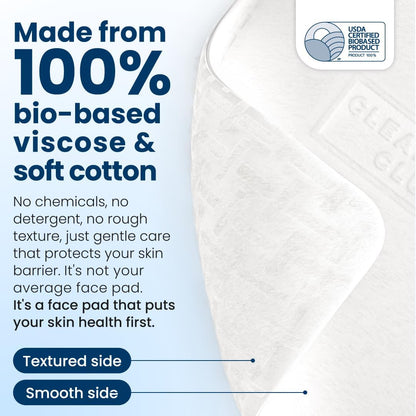 Clean Skin Club Clean² Pads 2.0 [NEW &amp; Improved Edges] Guaranteed Not to Shed &amp; Tear, Unique Triple Layers, Textured Side &amp; Ultra Soft Side..