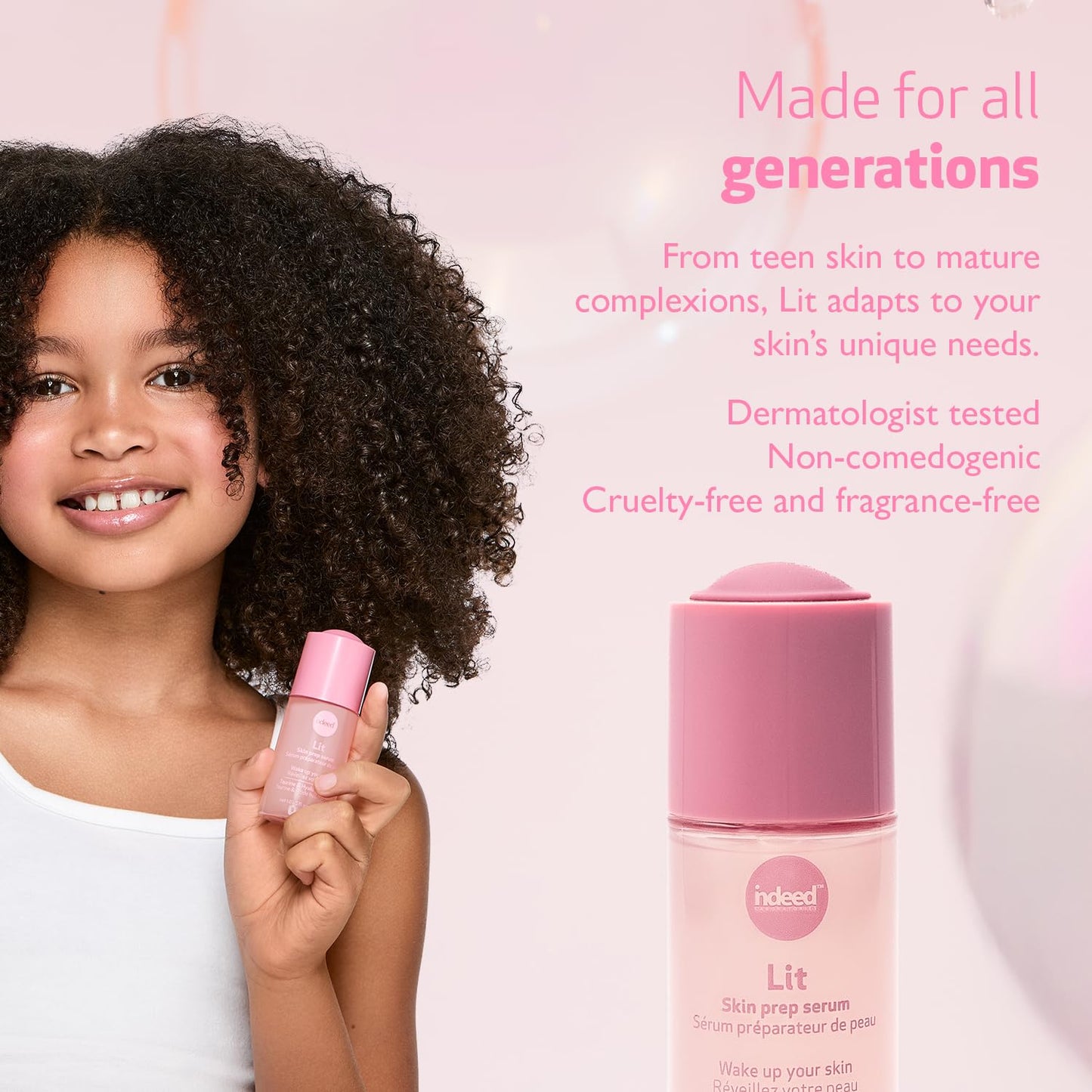 Indeed Labs Lit Skin Prep Serum for Makeup | Face Serum with Taurine for Radiance, Hydrating Hyaluronic Acid, &amp; Pore-Minimizing Niacinamide ..