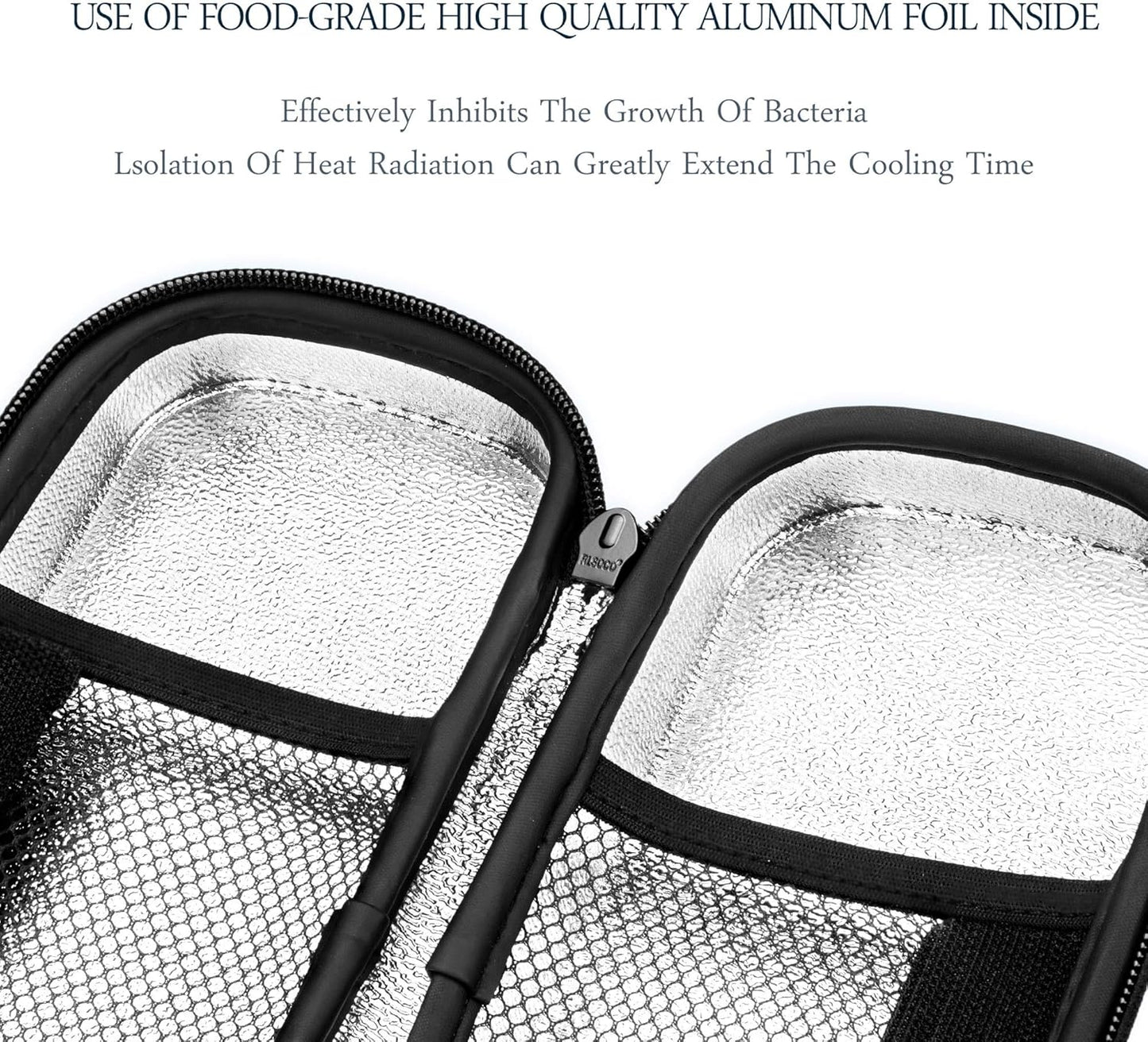 SHBC Insulin Cooler Travel Case for Diabetic Organize Medication Insulated Cooling Bag with 2 Ice Packs Black
