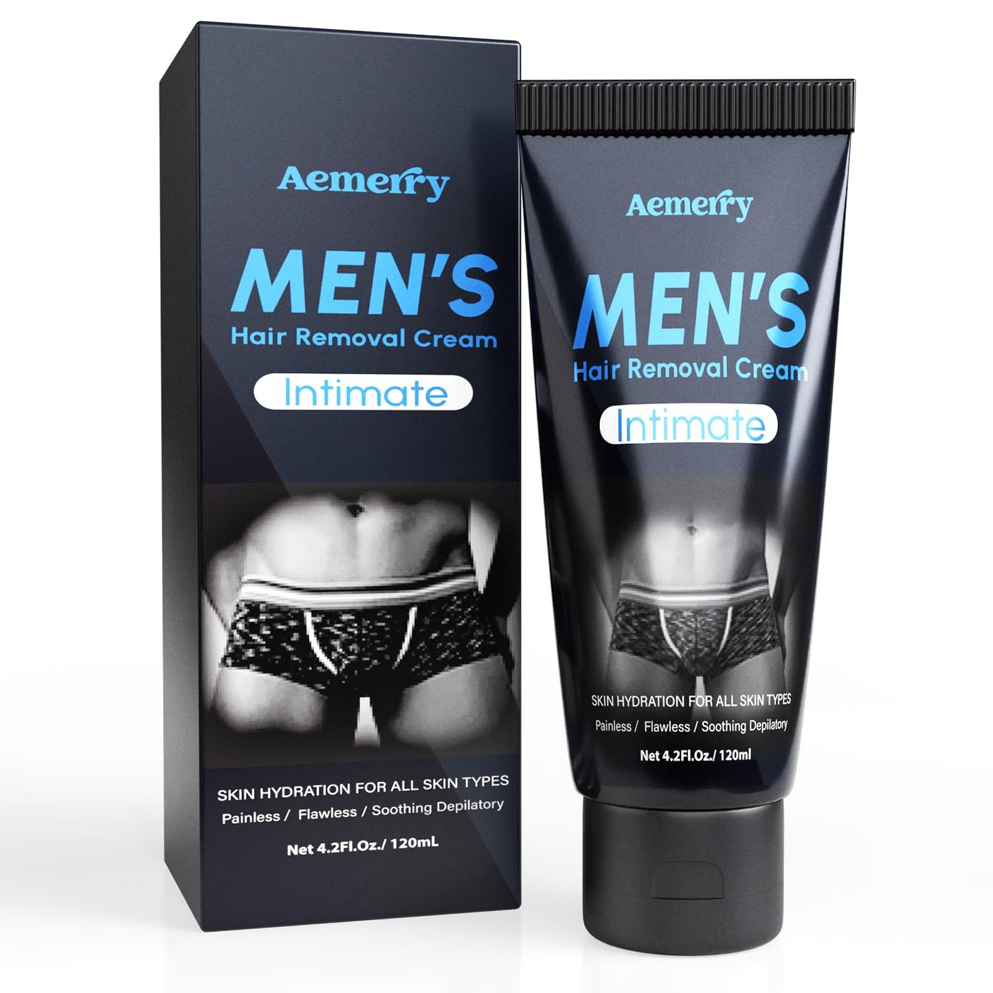 Intimate Hair Removal Cream for Men: Effective Painless Flawless Depilatory Cream for arms legs chest and Pubic Area..