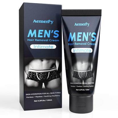 Intimate Hair Removal Cream for Men: Effective Painless Flawless Depilatory Cream for arms legs chest and Pubic Area..