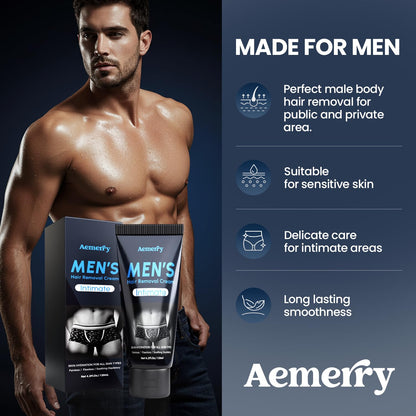 Intimate Hair Removal Cream for Men: Effective Painless Flawless Depilatory Cream for arms legs chest and Pubic Area..