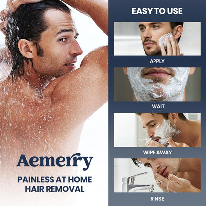 Intimate Hair Removal Cream for Men: Effective Painless Flawless Depilatory Cream for arms legs chest and Pubic Area..