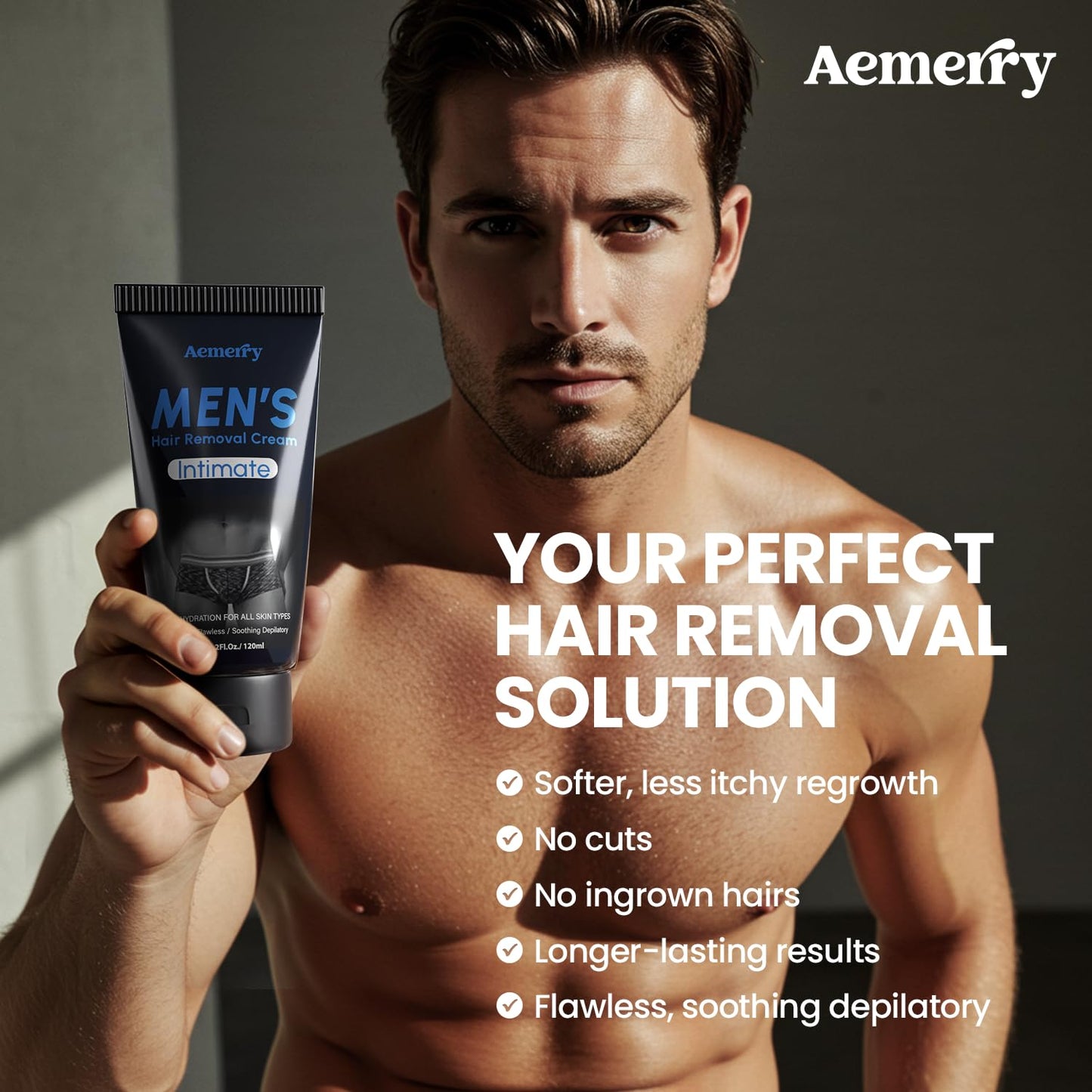 Intimate Hair Removal Cream for Men: Effective Painless Flawless Depilatory Cream for arms legs chest and Pubic Area..