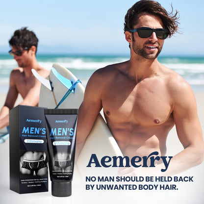 Intimate Hair Removal Cream for Men: Effective Painless Flawless Depilatory Cream for arms legs chest and Pubic Area..