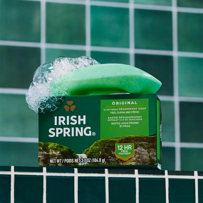Irish Spring Bar Soap for Men, Original Clean, Smell Fresh and Clean for 12 Hours, Men Soap Bars for Washing Hands and Body..