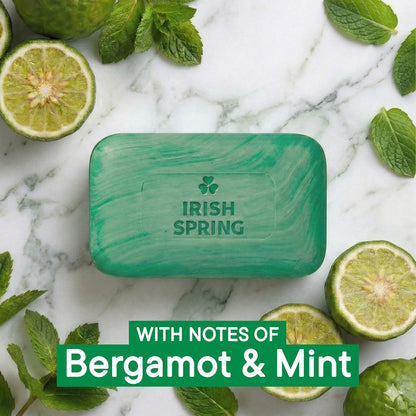 Irish Spring Bar Soap for Men, Original Clean, Smell Fresh and Clean for 12 Hours, Men Soap Bars for Washing Hands and Body..
