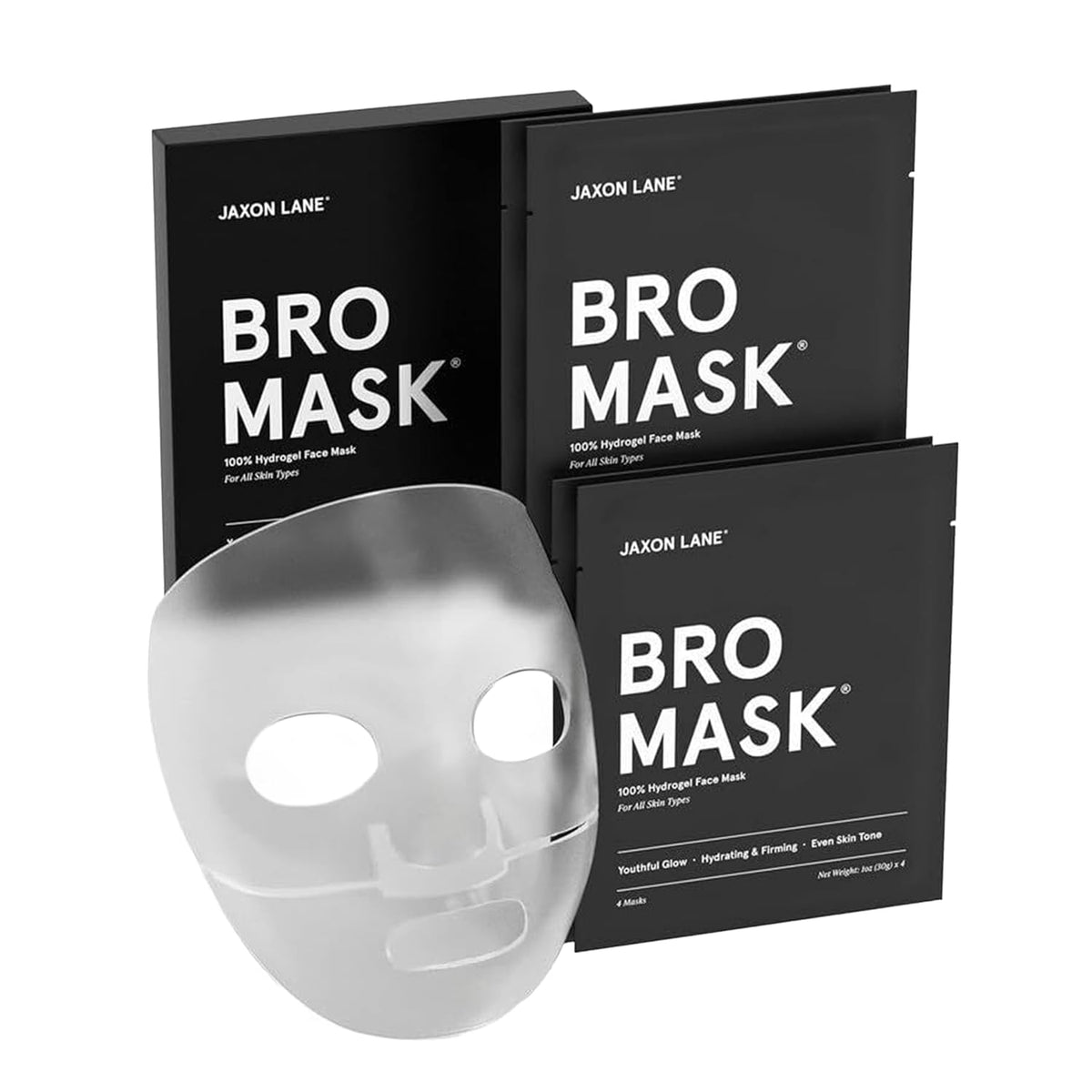 Bro Mask Korean Face Mask for Men, Hydrogel Masks, 1 x 4 Pack