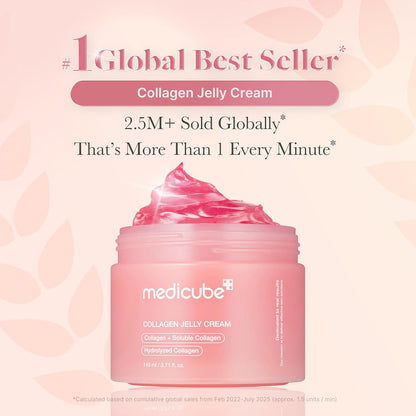 medicube Jelly Cream with Collagen, Niacinamide | Freeze-Dried Hydrolyzed Collagen for Skin Barrier Hydration &amp; 24H Glow..