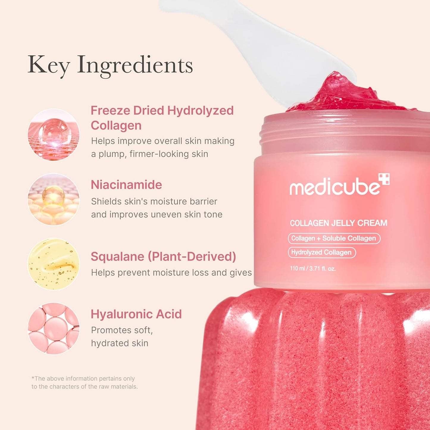 medicube Jelly Cream with Collagen, Niacinamide | Freeze-Dried Hydrolyzed Collagen for Skin Barrier Hydration &amp; 24H Glow..