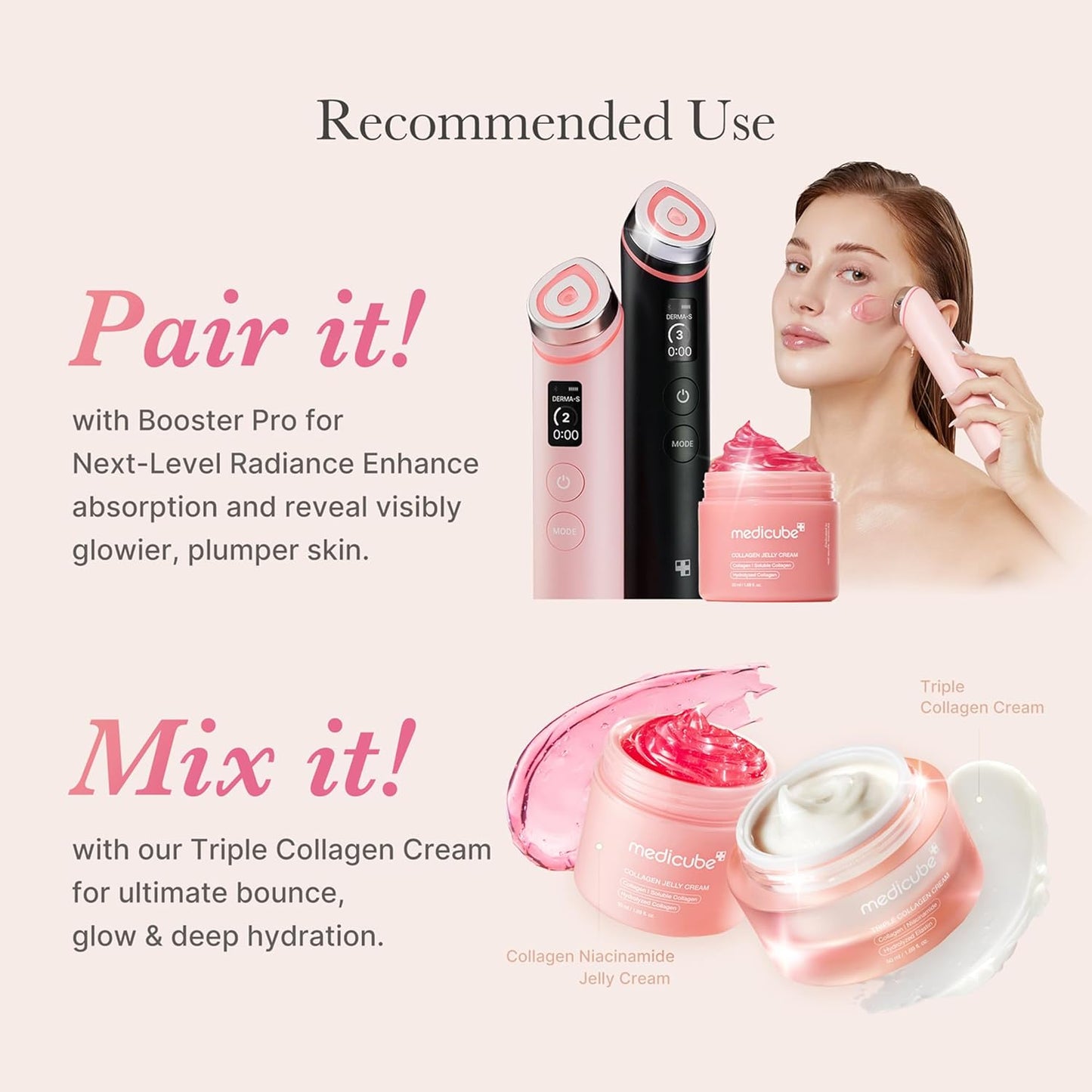 medicube Jelly Cream with Collagen, Niacinamide | Freeze-Dried Hydrolyzed Collagen for Skin Barrier Hydration &amp; 24H Glow..