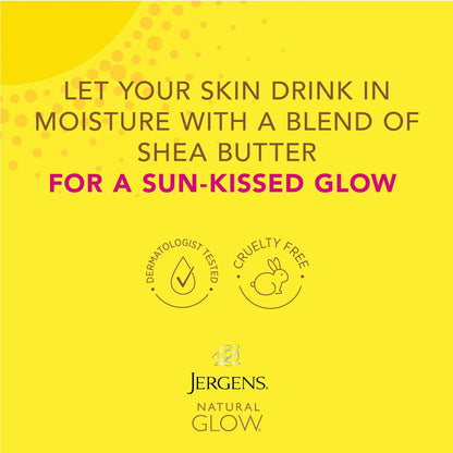 Jergens Natural Glow In Shower Lotion, Self Tanner for Fair to Medium Skin Tone, Sunless Tanning Wet Skin Lotion for Gradual, Flawless Color..