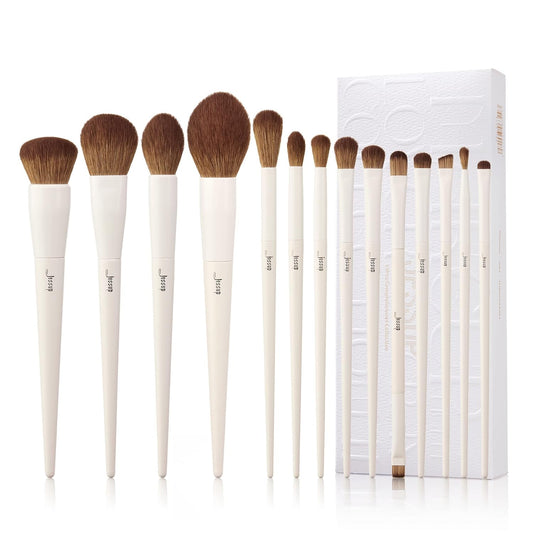 Jessup Makeup Brushes 14Pcs Makeup Brush Set Premium Synthetic Powder Foundation Contour Blush Concealer..