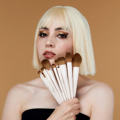 Jessup Makeup Brushes 14Pcs Makeup Brush Set Premium Synthetic Powder Foundation Contour Blush Concealer..