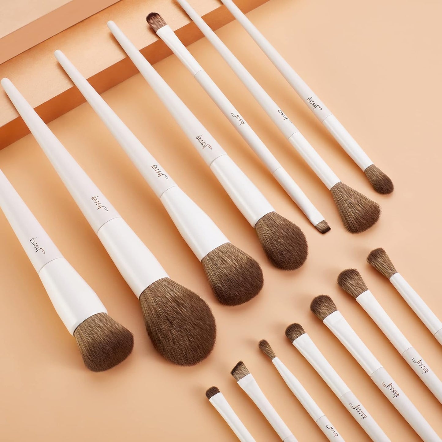 Jessup Makeup Brushes 14Pcs Makeup Brush Set Premium Synthetic Powder Foundation Contour Blush Concealer..