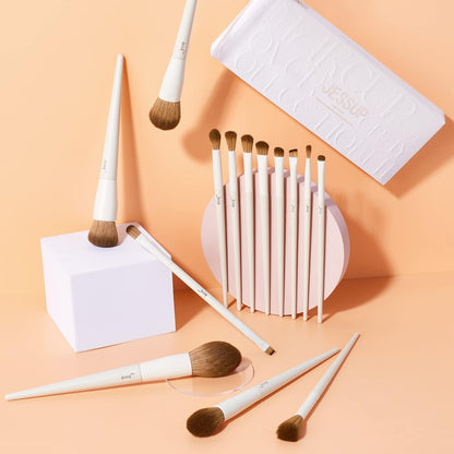 Jessup Makeup Brushes 14Pcs Makeup Brush Set Premium Synthetic Powder Foundation Contour Blush Concealer..